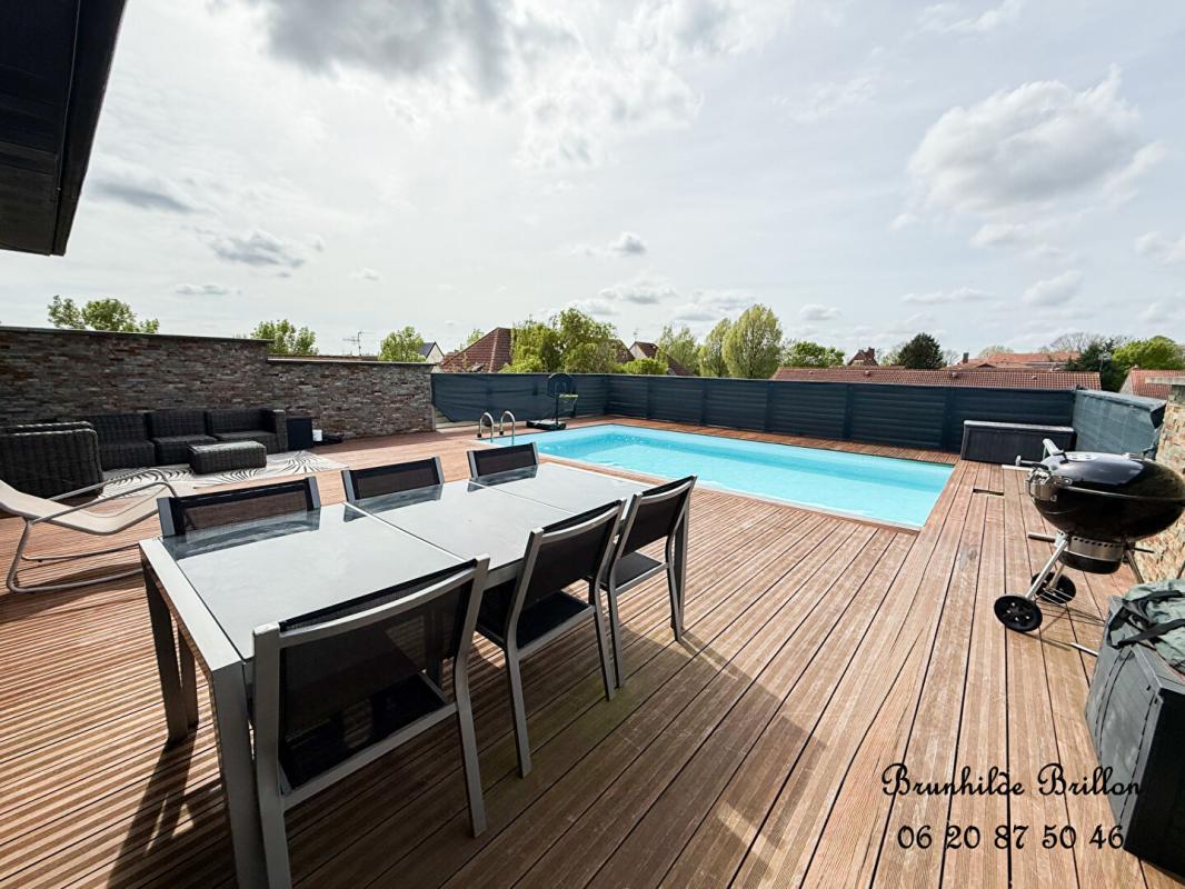 LENS Pavillon 215m², 3 chambres, bureau, garage, piscine, jardin 16