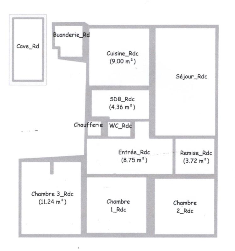 LE PUY-EN-VELAY Le Puy-En-Velay 43000 bel appartement traversant entièrement rénové de 74,5 m², 4 pièces dont 3 chambres 14