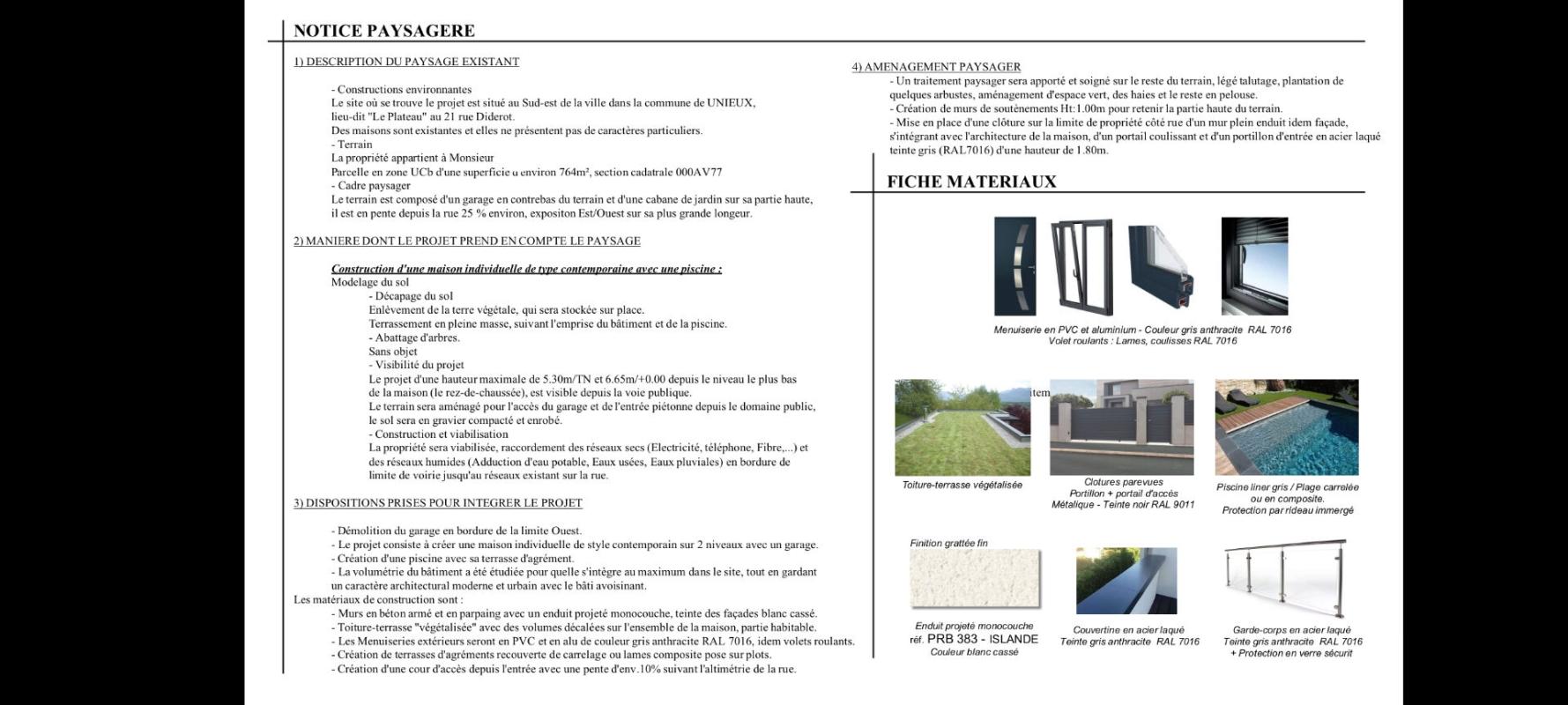 UNIEUX UNIEUX 42240 terrain constructible viabilisé 764m² PC purgé certains travaux déjà réalisés 12