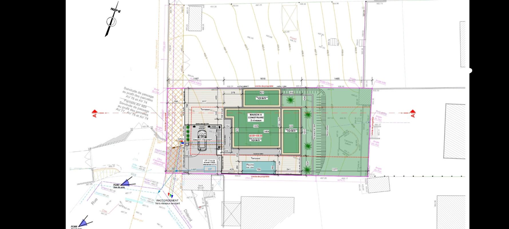 UNIEUX UNIEUX 42240 terrain constructible viabilisé 764m² PC purgé certains travaux déjà réalisés 6
