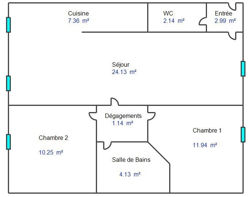 SAINT-MAURICE-DE-LIGNON Saint Maurice De Lignon 43200 appartement type T3 de 64 m² 2 chambres 11