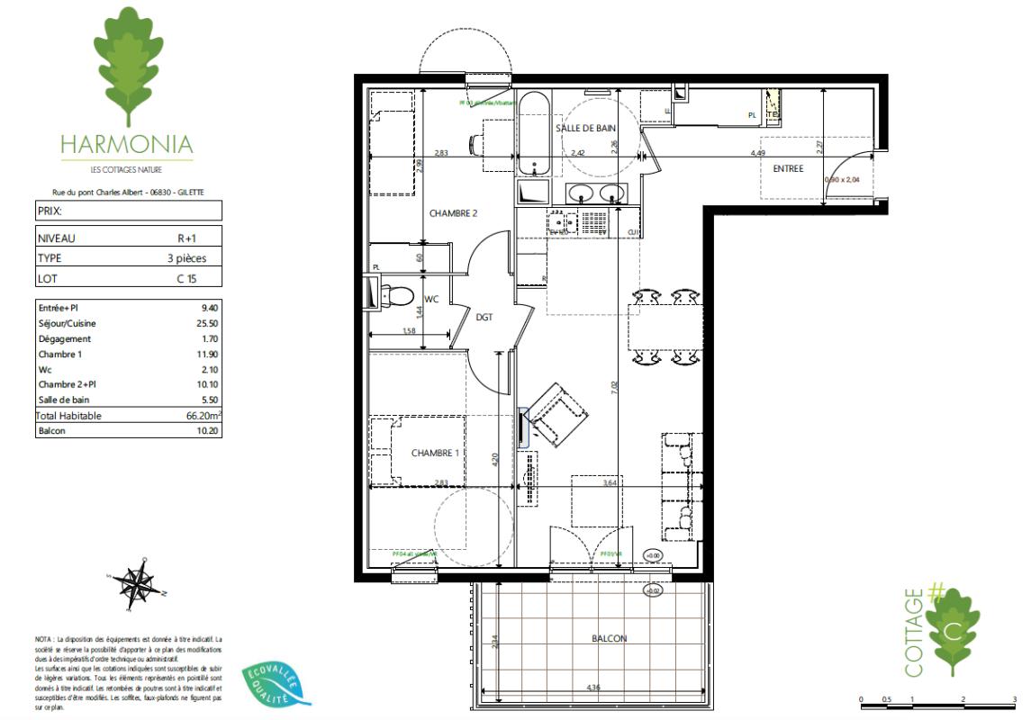 GILETTE Magnifique T3 de 66 m² avec sa terrasse de 10 m² 11