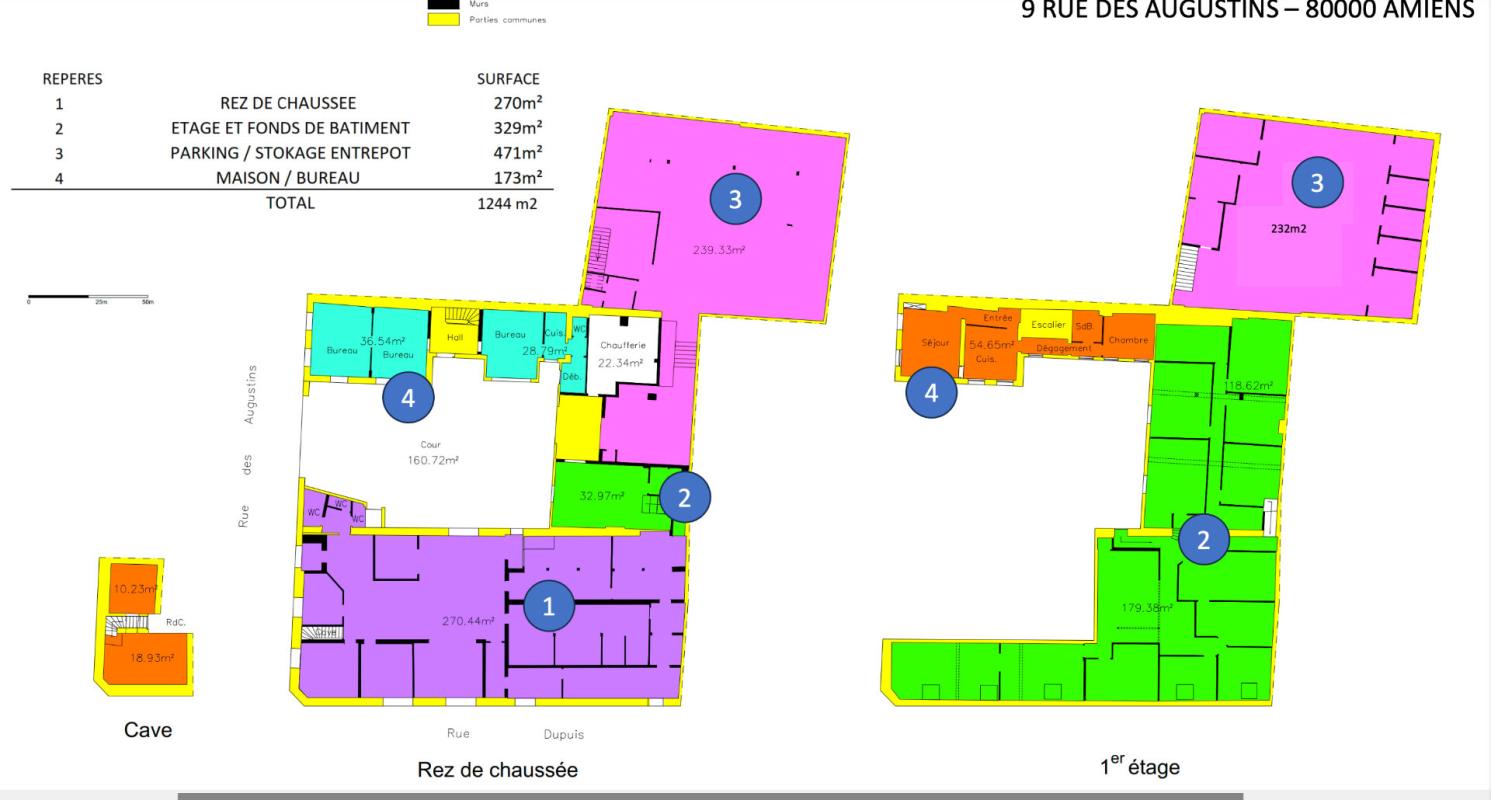 AMIENS Ideal investisseur!  Immeuble de rapport au coeur du centre-ville Amiens  1200m2 sur une parcelle de 938m2 13