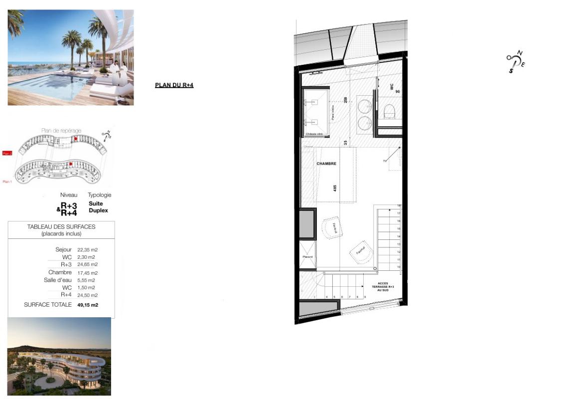 LE CAP D'AGDE Le haut de gamme s'invite dans ce Duplex de plus de 49 m² au sein du village naturiste du Cap d'Agde 3