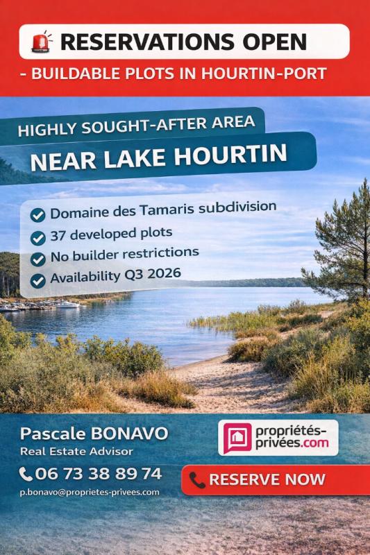 HOURTIN HOURTIN PORT - TERRAIN VIABILISE A PARTIR DE 173 000 EUROS 4