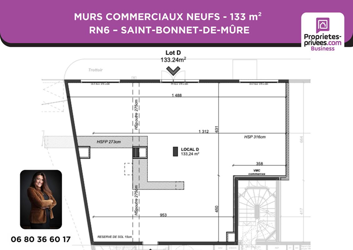 SAINT-BONNET-DE-MURE MURS COMMERCIAUX NEUFS -133 m² - RN6 SAINT-BONNET-DE-MÛRE 4