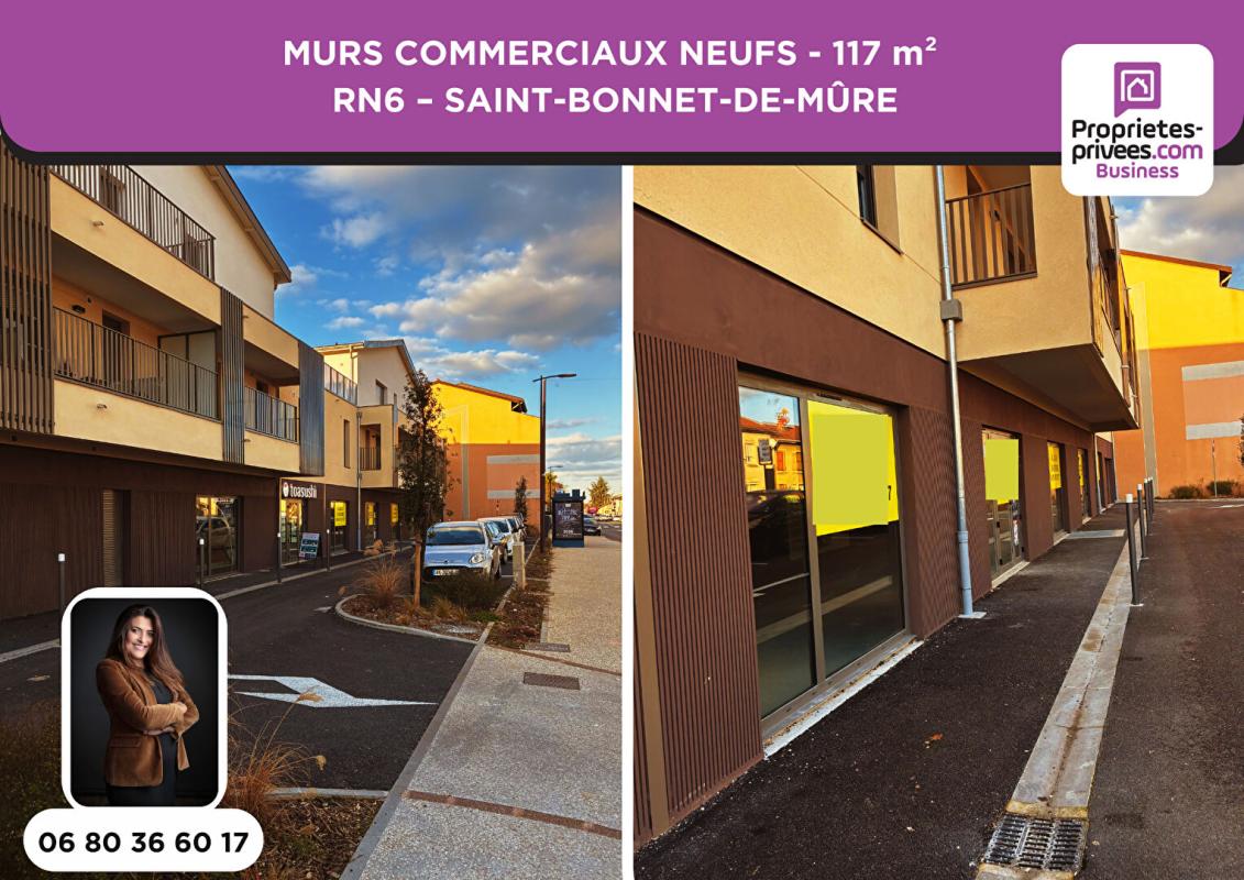SAINT-BONNET-DE-MURE MURS COMMERCIAUX NEUFS -117 m² - RN6 SAINT-BONNET-DE-MÛRE 3