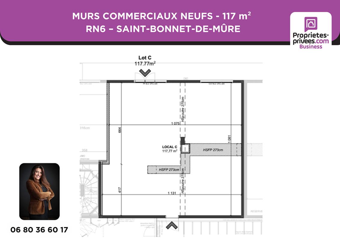 SAINT-BONNET-DE-MURE MURS COMMERCIAUX NEUFS 117 m² - RN6 SAINT-BONNET-DE-MÛRE 4