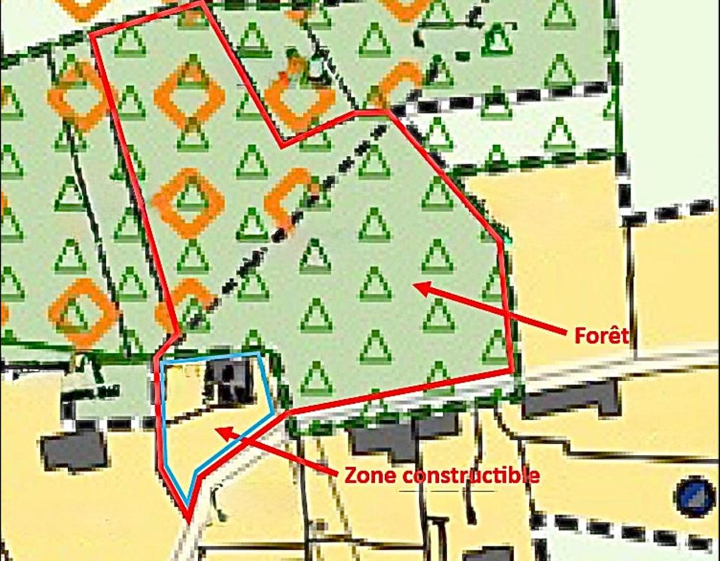 CHAMPIER Champier - Terrain constructible de 700 m2 avec foret de 6000m2 2