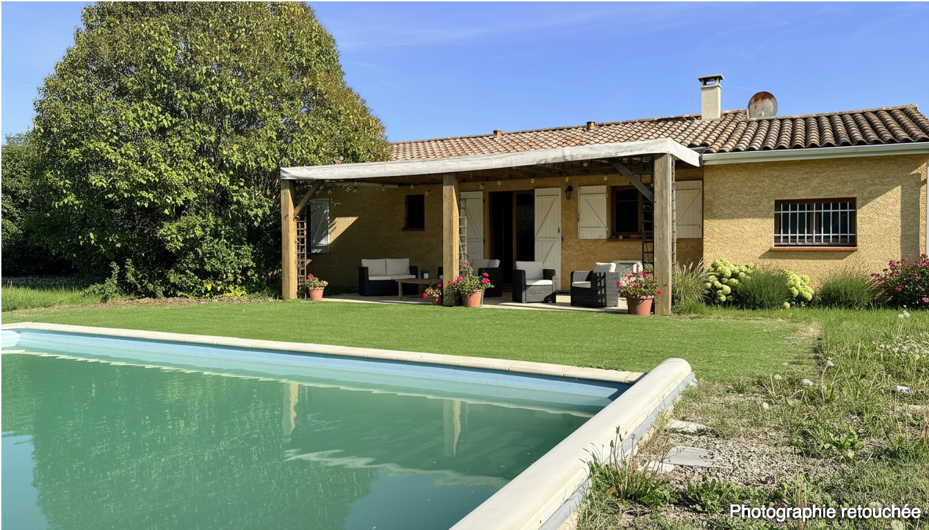 SAINT-NAUPHARY À vendre maison 110 m2 - 4 Chambres - Piscine - St Nauphary 82370 14