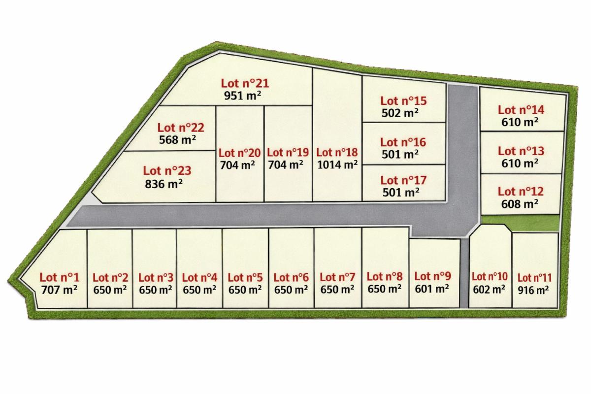 VALDURENQUE Terrain Valdurenque en lotissement - 707 m2 - Parcelle viabilisée 2