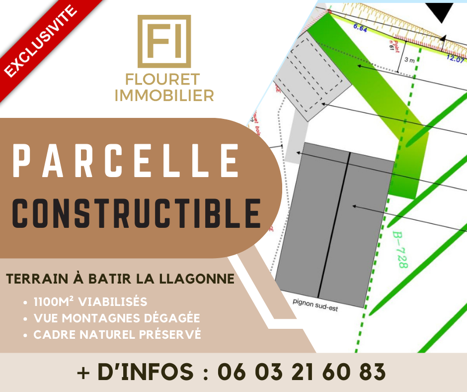 FONT-ROMEU-ODEILLO-VIA Terrain viabilisé avec autorisation de construire à La Llagonne 1