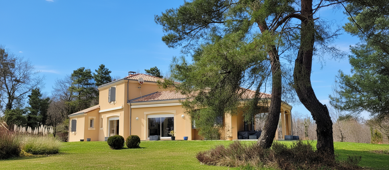 ROUFFIGNAC-SAINT-CERNIN-DE-REILHAC (DPE B et non C). Belle propriété de charme, loin des regards indiscrets, secteur PLAZAC/ROUFFIGNAC. 3-4 chambres. Piscine 12 X 6. Double garage. Autres dépendances. Jardin paysagé et bois: 2 ha 18