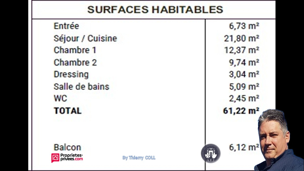 RILLIEUX-LA-PAPE APPARTEMENT T3 RILLIEUX LA PAPE DE 60.74 m2 deuxième étage 11