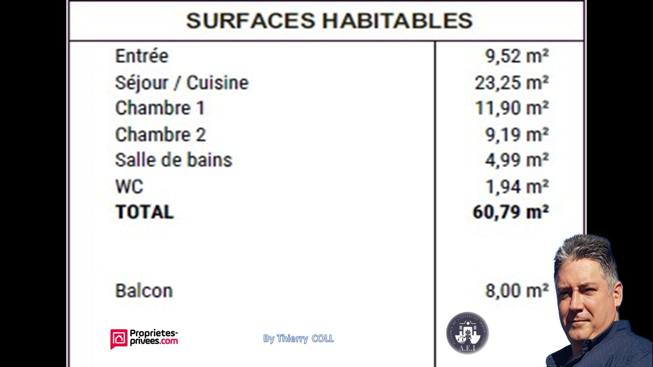 RILLIEUX-LA-PAPE APPARTEMENT T3 RILLIEUX LA PAPE DE 60.79 m2 deuxième étage 11