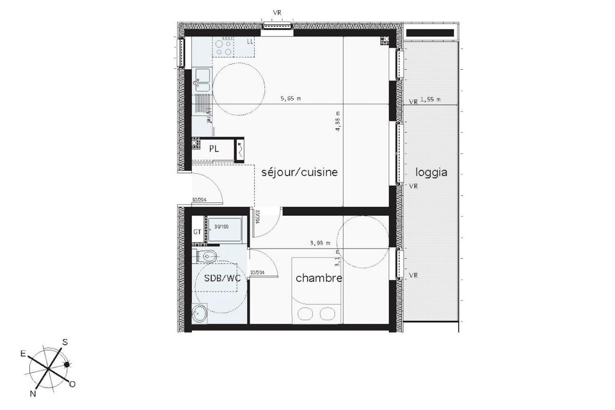 NANTES ÎLE DE NANTES - T2 AVEC GRANDE TERRASSE 9