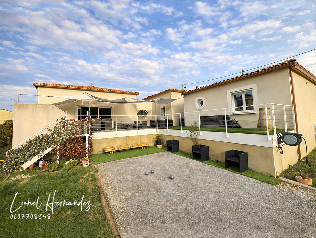 MONS MONS (30340) Villa contemporaine d'architecte de plain-pied - 139 m² - Terrain 1385 m² - Garage double 15