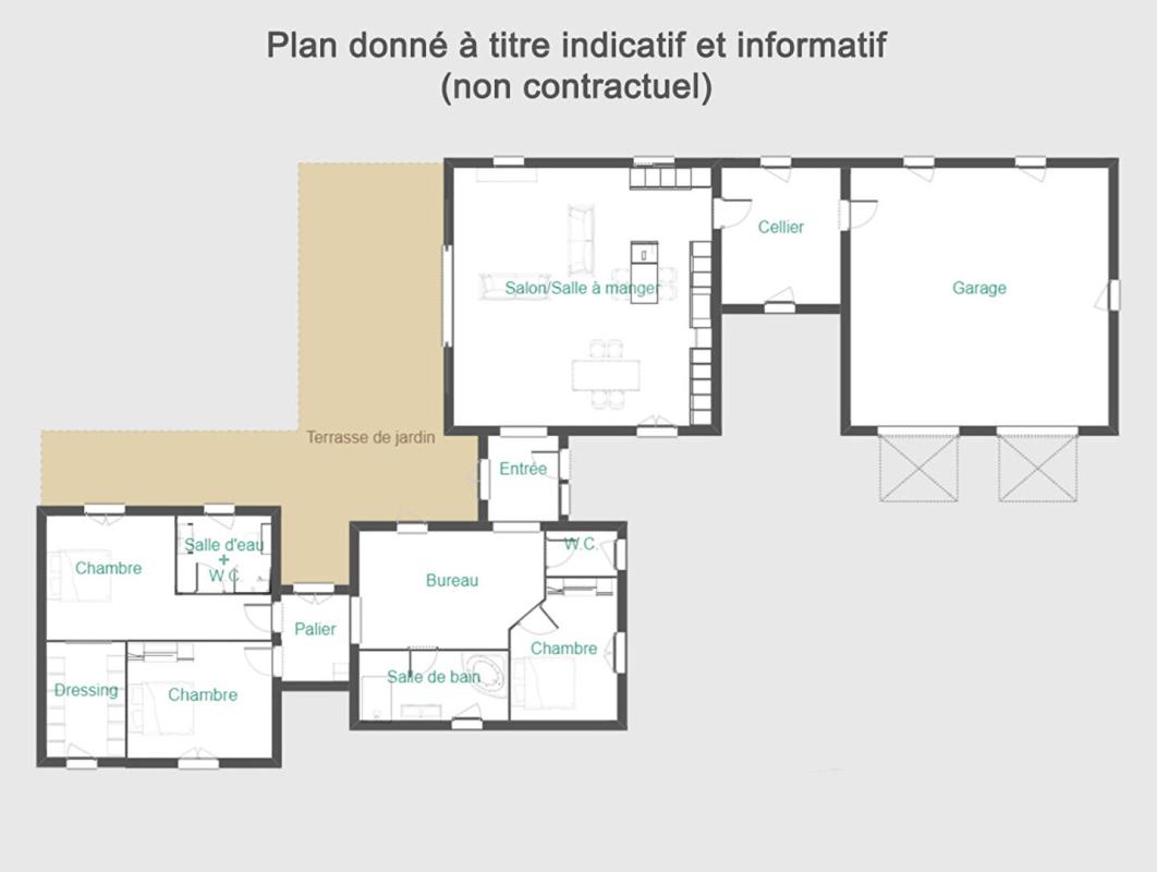 MONS MONS (30340) Villa contemporaine d'architecte de plain-pied - 139 m² - Terrain 1385 m² - Garage double 18
