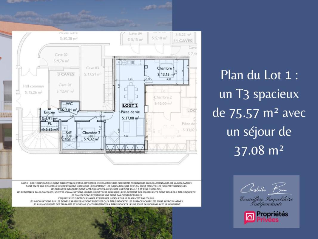 JARD-SUR-MER Appartement Jard-sur-mer 3 pièces 75.57 m2- 300m de l'Océan Piscine & Tennis 4