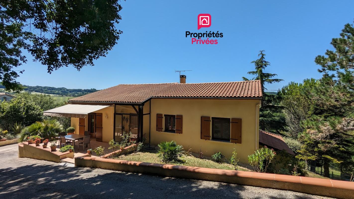 PENNE-D'AGENAIS Penne d'Agenais -: Maison plain pied, 6 pièces - 4 Chambres -145 m², vue - Studette -double garage - piscine 1