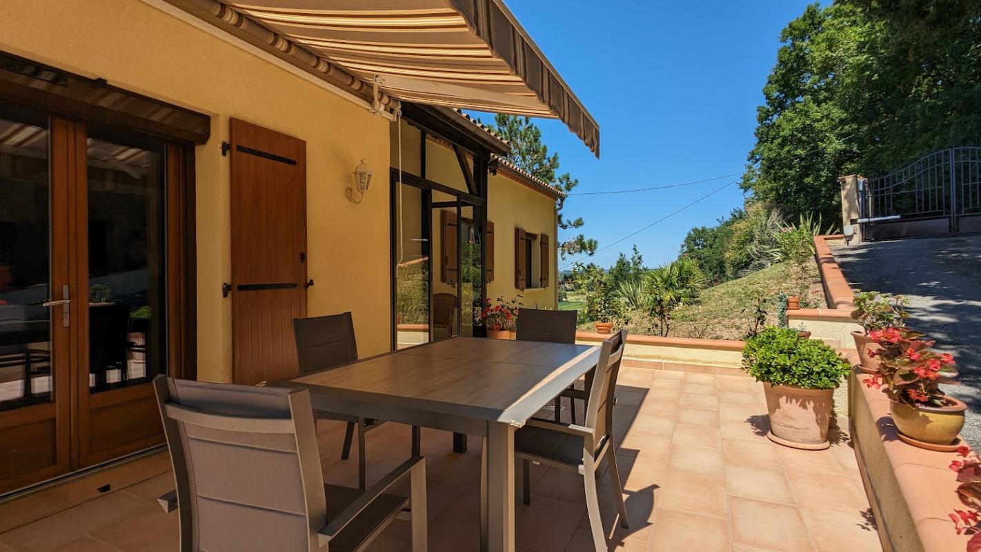 PENNE-D'AGENAIS Penne d'Agenais -: Maison plain pied, 6 pièces - 4 Chambres -145 m², vue - Studette -double garage - piscine 15