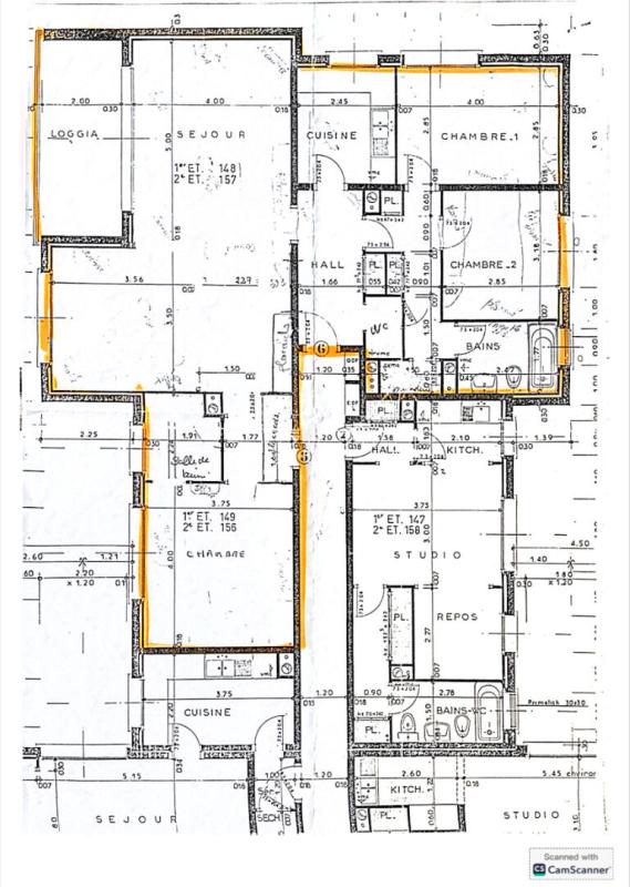 VANNES Vannes Albert 1er T4 lumineux de 108 m² avec balcon, 2 parkings et caves. A pied du Port 15