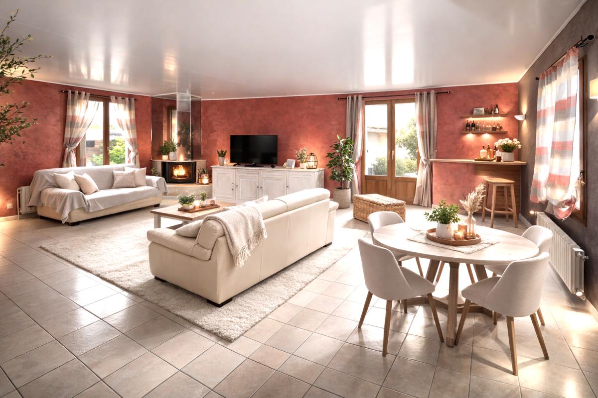 VAULX-EN-VELIN Maison 4/5 pièces, 97,28m², terrain 384, garage, cave 6