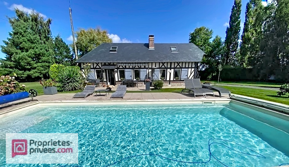 SAINT-BENOIT-D'HEBERTOT Charmante longère normande rénovée avec piscine chauffée et chalet indépendant  - Pays d'Auge 15