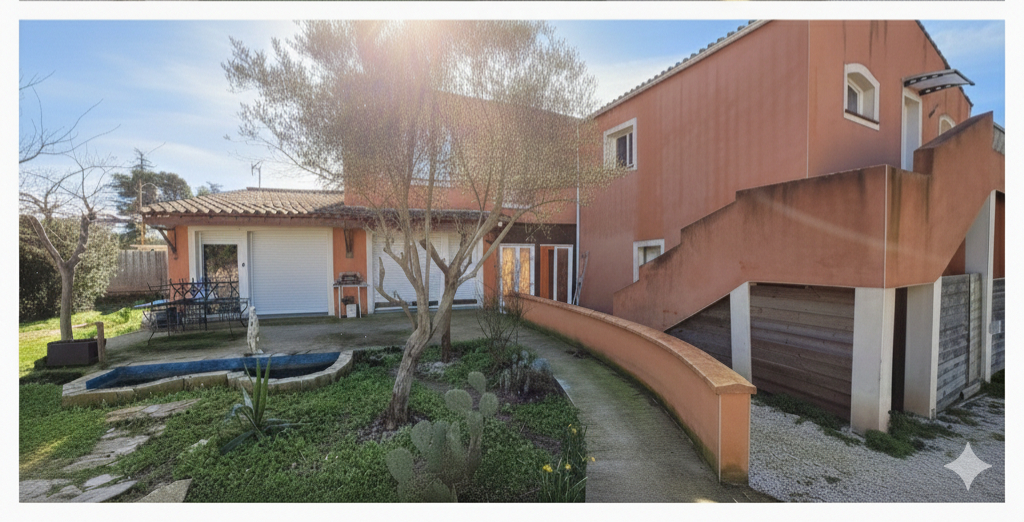 SALLES-D'AUDE VILLA 4 FACES  - T4 + T2 INDÉPENDANT - GARAGE 100 m² - PISCINE - TERRAIN 1 045 m² -  SALLES-D'AUDE - 315 000 13