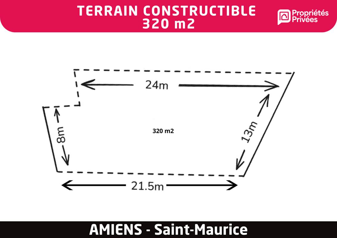 AMIENS Terrain constructible 320 m2 - Amiens St Maurice 2