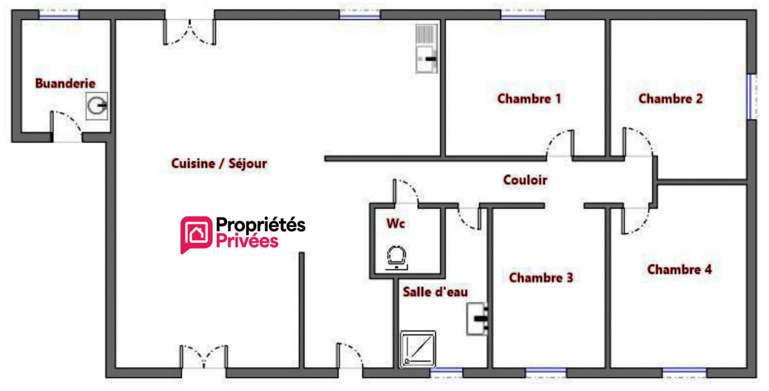 COUFFY Maison de plain-pied 102 m² - 5 pièces - 4 chambres - dépendances - terrain 1630 m² 13