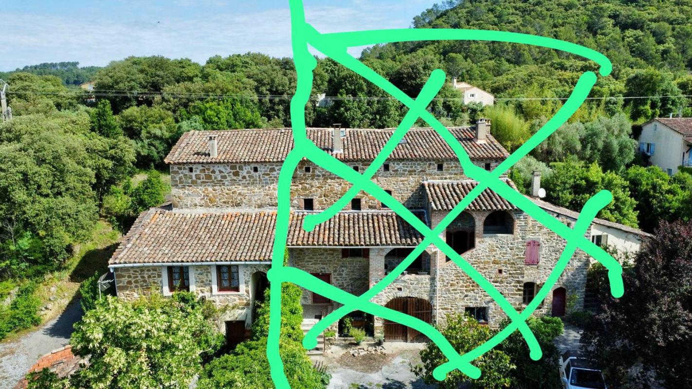 ANDUZE Mas en pierres mitoyen proche Anduze sur terrain constructible de 1900 m2 13