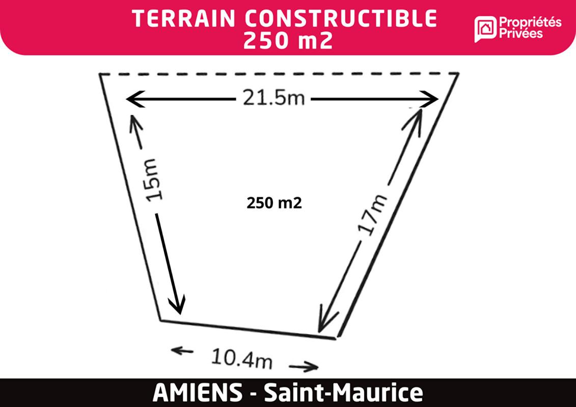 AMIENS Terrain constructible 250 m2 -  Amiens Saint-Maurice 2