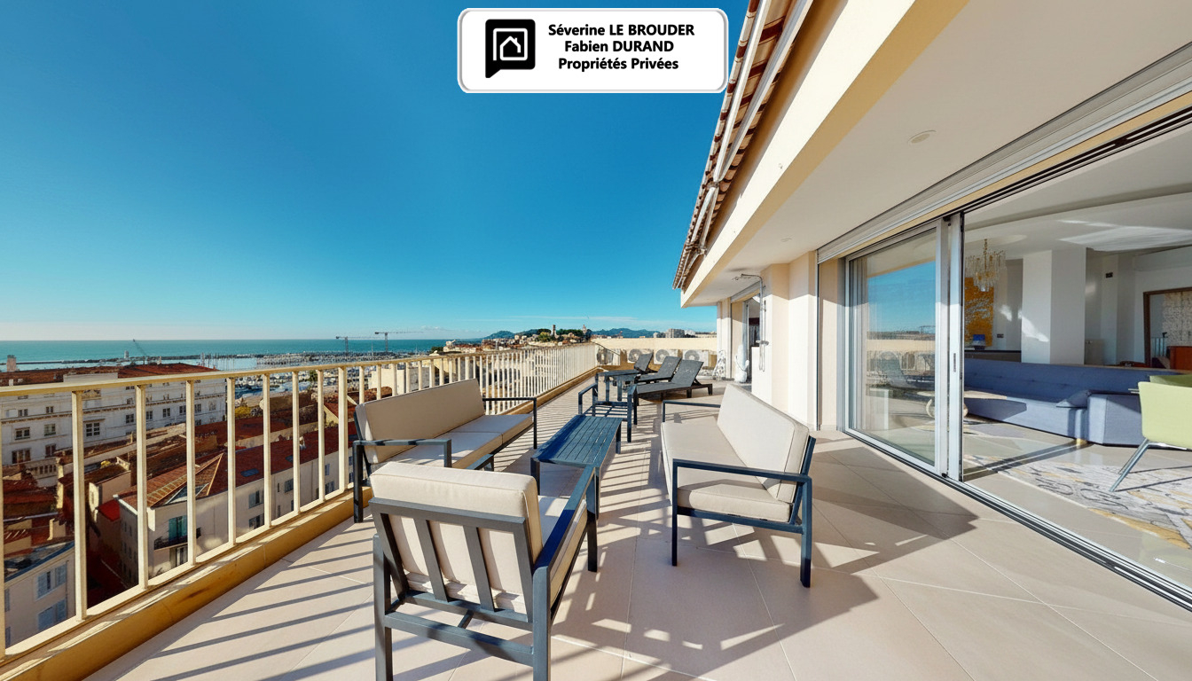 CANNES Penthouse 3 pièces 78 m²  - 86 m² de terrasses -Vue mer & Palais des Festivals 15