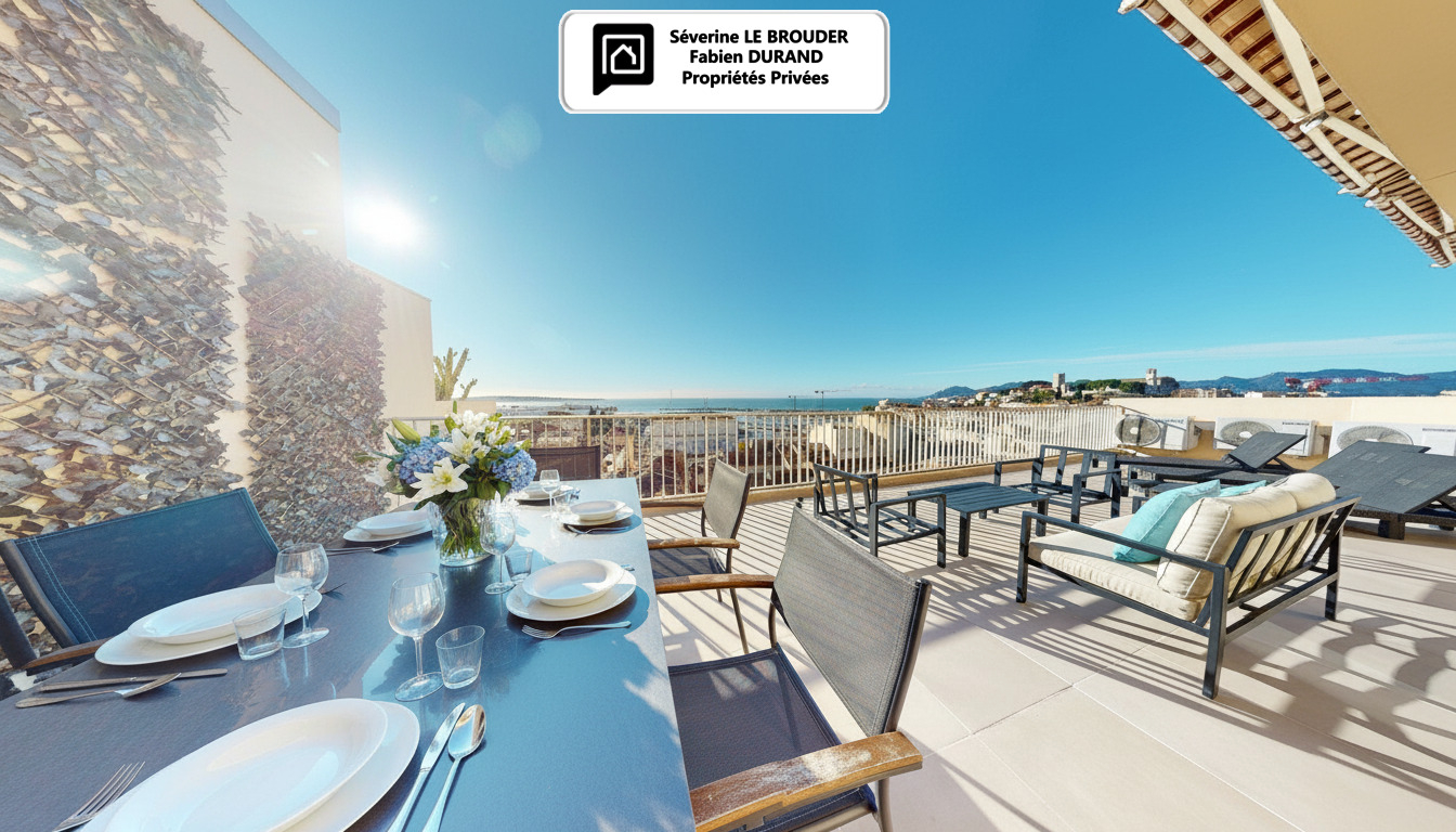 CANNES Penthouse 3 pièces 78 m²  - 86 m² de terrasses -Vue mer & Palais des Festivals 2