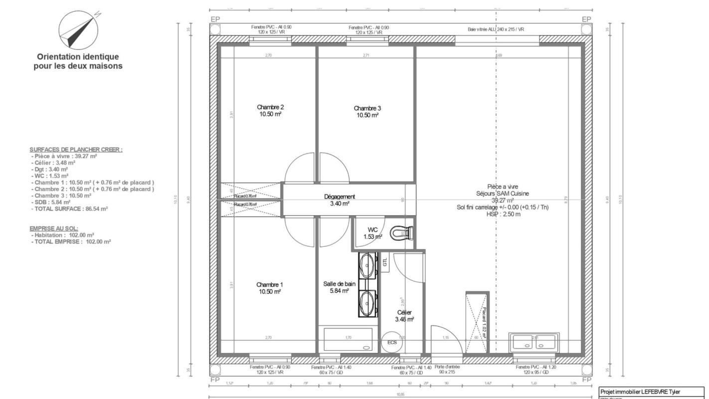 MOULIN-NEUF Maison neuve de 90m2 3 ch jardin  RE2020   5 min de St Seurin sur l'isle 8