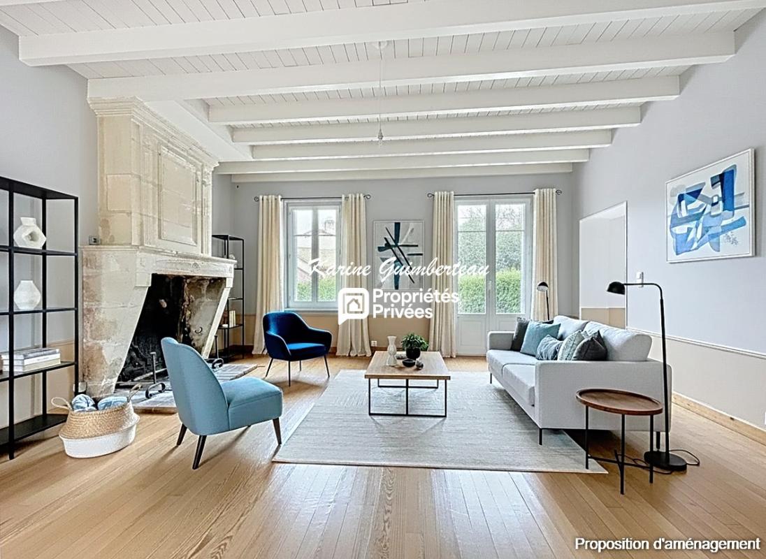 FRONSAC Fronsadais : Maison type Girondine en pierre 208 m2 + dépendance 3