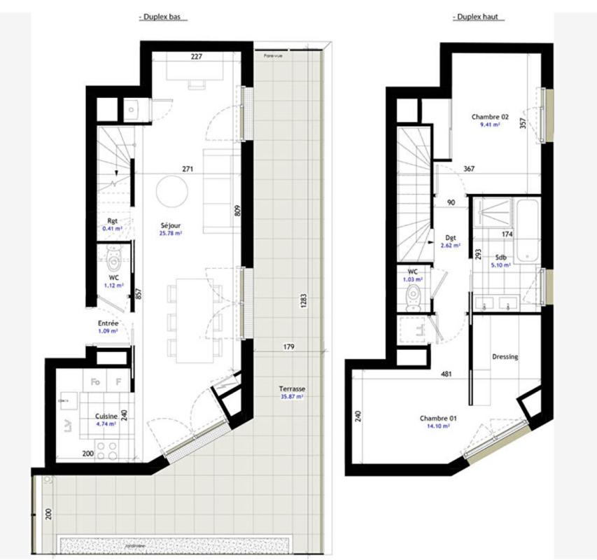 VILLEJUIF Superbe appartement, 3 pièces duplex avec terrasse de 35 m² 12