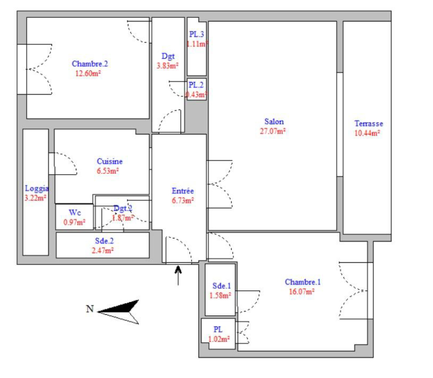 CHATEAURENARD Appartement  3 pièce(s) 82 m2 7
