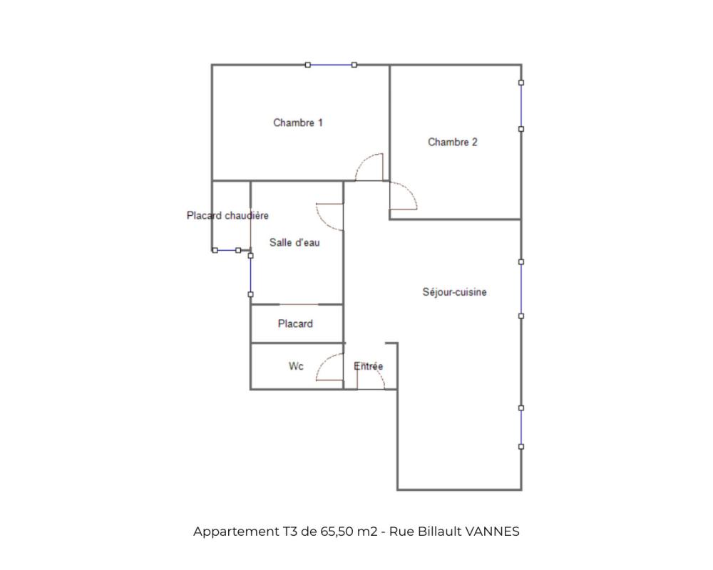 VANNES Vue panoramique pour cet appartement de charme T3, sur les toits et la cathédrale de Vannes. Hyper centre ville 13