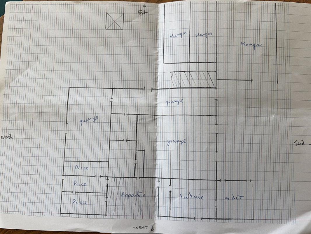 SAINT-VIVIEN-DE-MONSEGUR Corps de ferme en pierre 300m²  à  réhabiliter + hangars sur terrain de 6500 m² 9