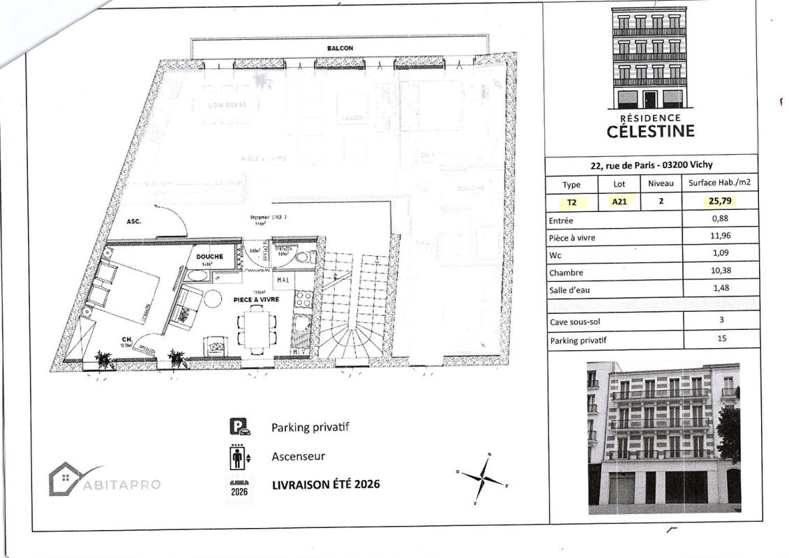 VICHY Appartement Vichy 2 pièce(s) 26 m2 5