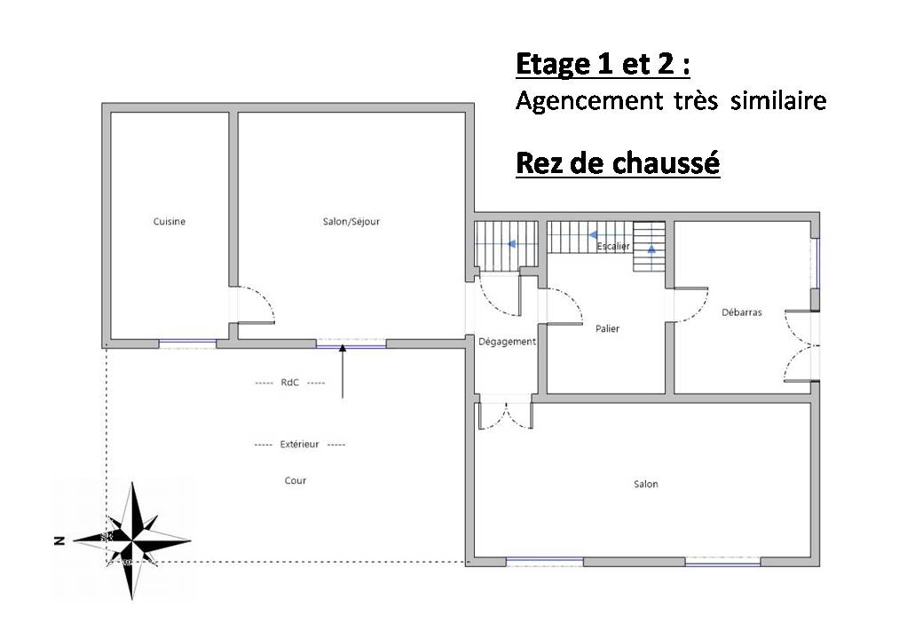 NARBONNE Narbonne Centre : Maison de Caractère de 171 m²  - T8  -  R+2 - avec Cour-Parking et Toit-Terrasse 17