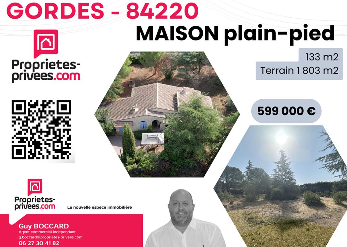 GORDES Maison Gordes Les Imberts de 133 m2 - Terrain 1 803m2 1