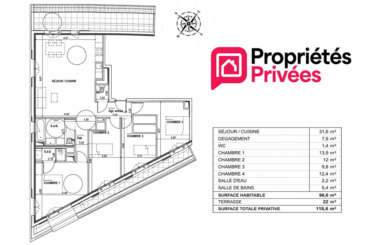 BOULOGNE-BILLANCOURT Appartement Boulogne Billancourt 5 pièce(s) 97 m2 12