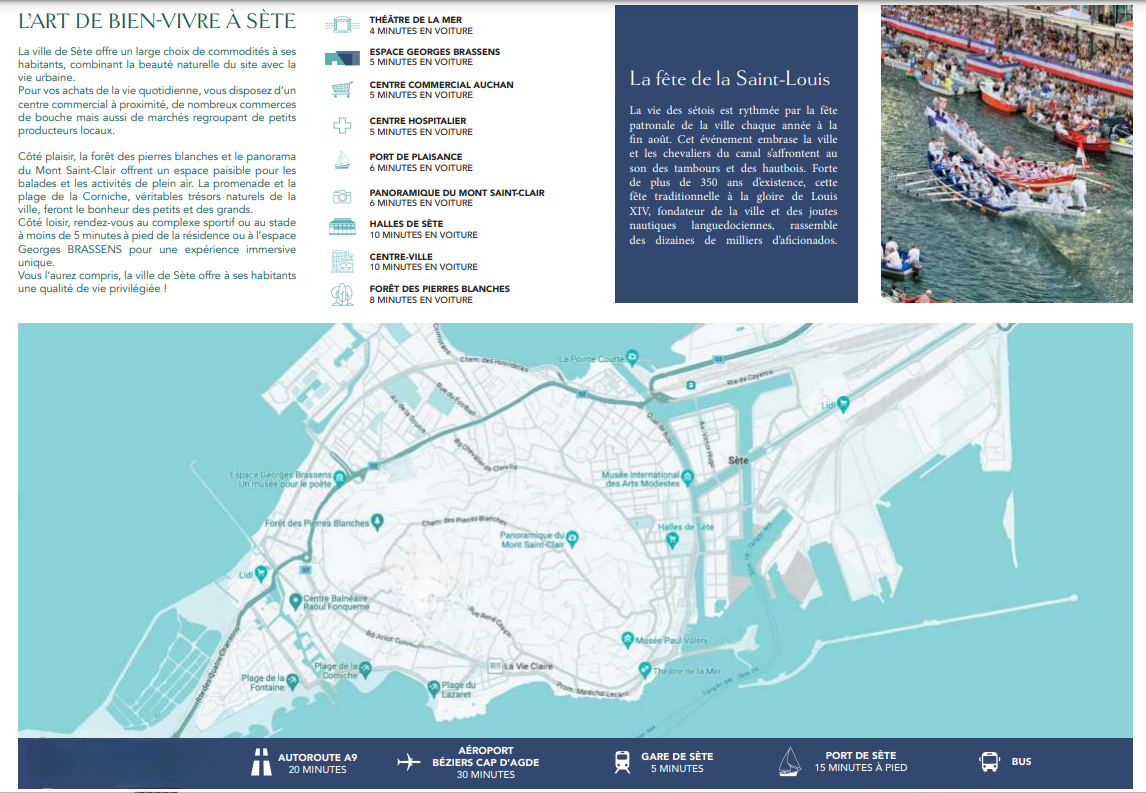 SETE Corniche de Sète. T2 de standing, Terrasse 16 m² Sud, Bord de Mer 9