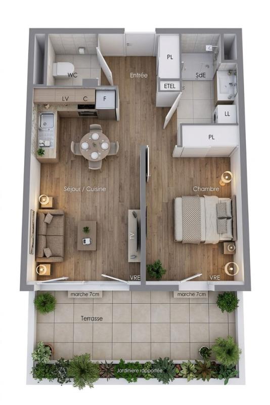 SETE Corniche de Sète. T2 de standing, Terrasse 16 m² Sud, Bord de Mer 3