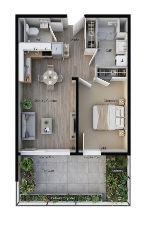 SETE Corniche de Sète. T2 de standing, Terrasse plus jardinière 13 m² Sud, Bord de Mer 3