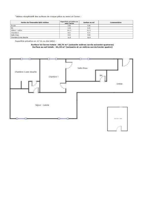 VERSAILLES Appartement  en TBE  3 pièces  60 m2  calme et vue dégagée 14