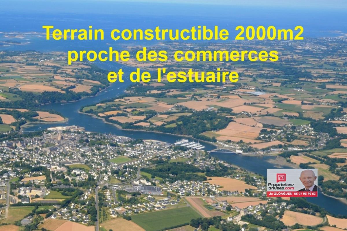 TREGUIER Terrain  constructible de 2000 m2 au calme et proche des commodités 1